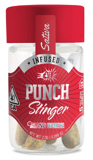 Punch | Island Breeze | Sativa | 5 Mini Pre-Rolls | Stingers | 2.5g