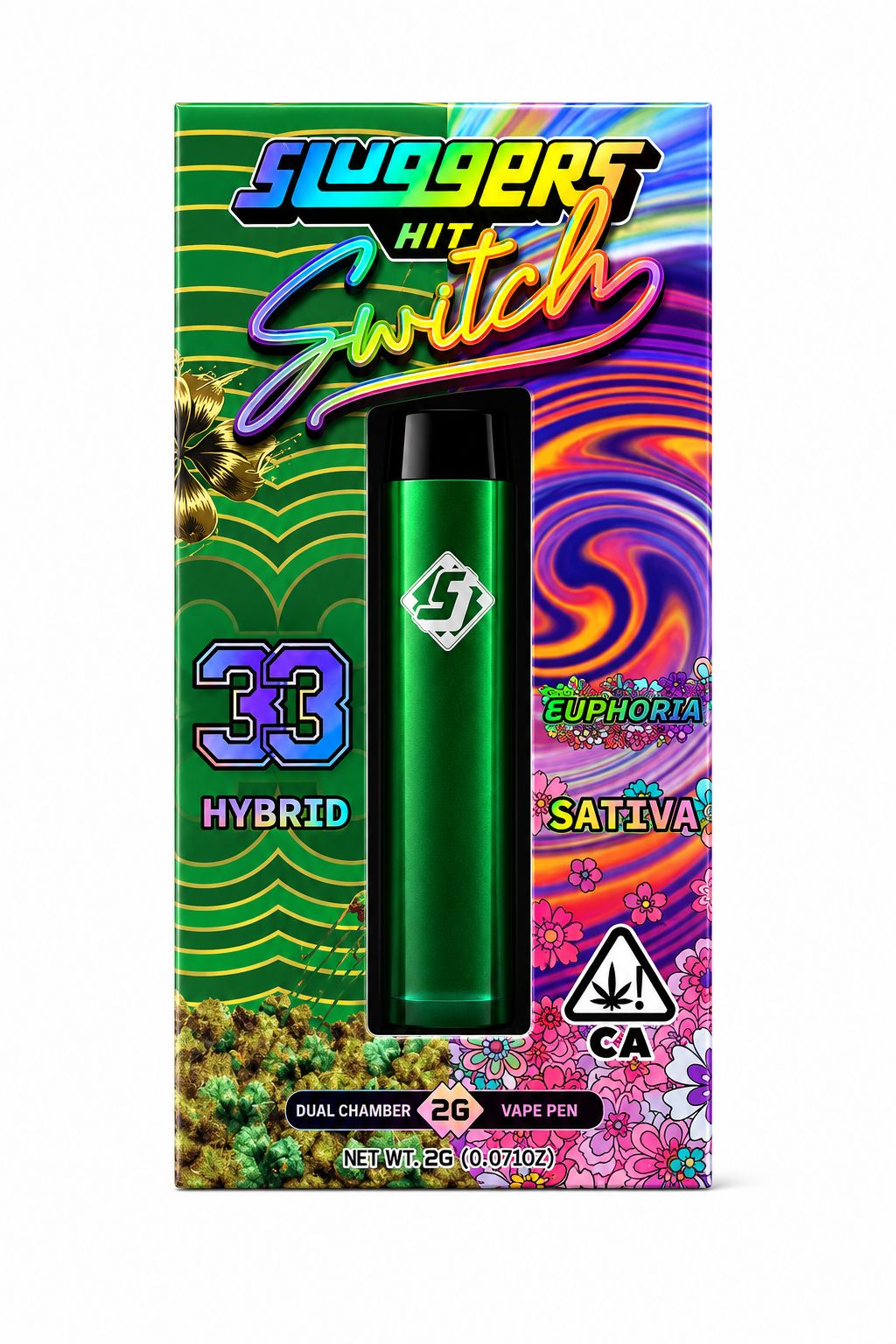 Sluggers Hit | 33 x Euphoria | 2g Switch Dual Chamber Disposables