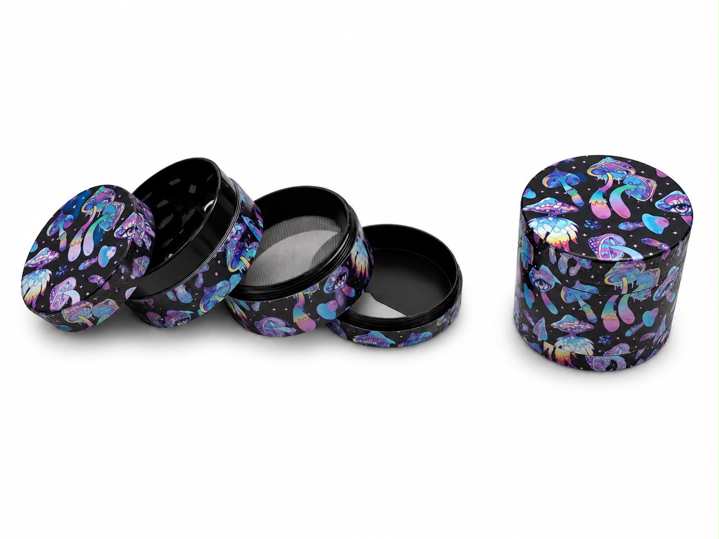 Midnight Shrooms 4-Piece Grinder