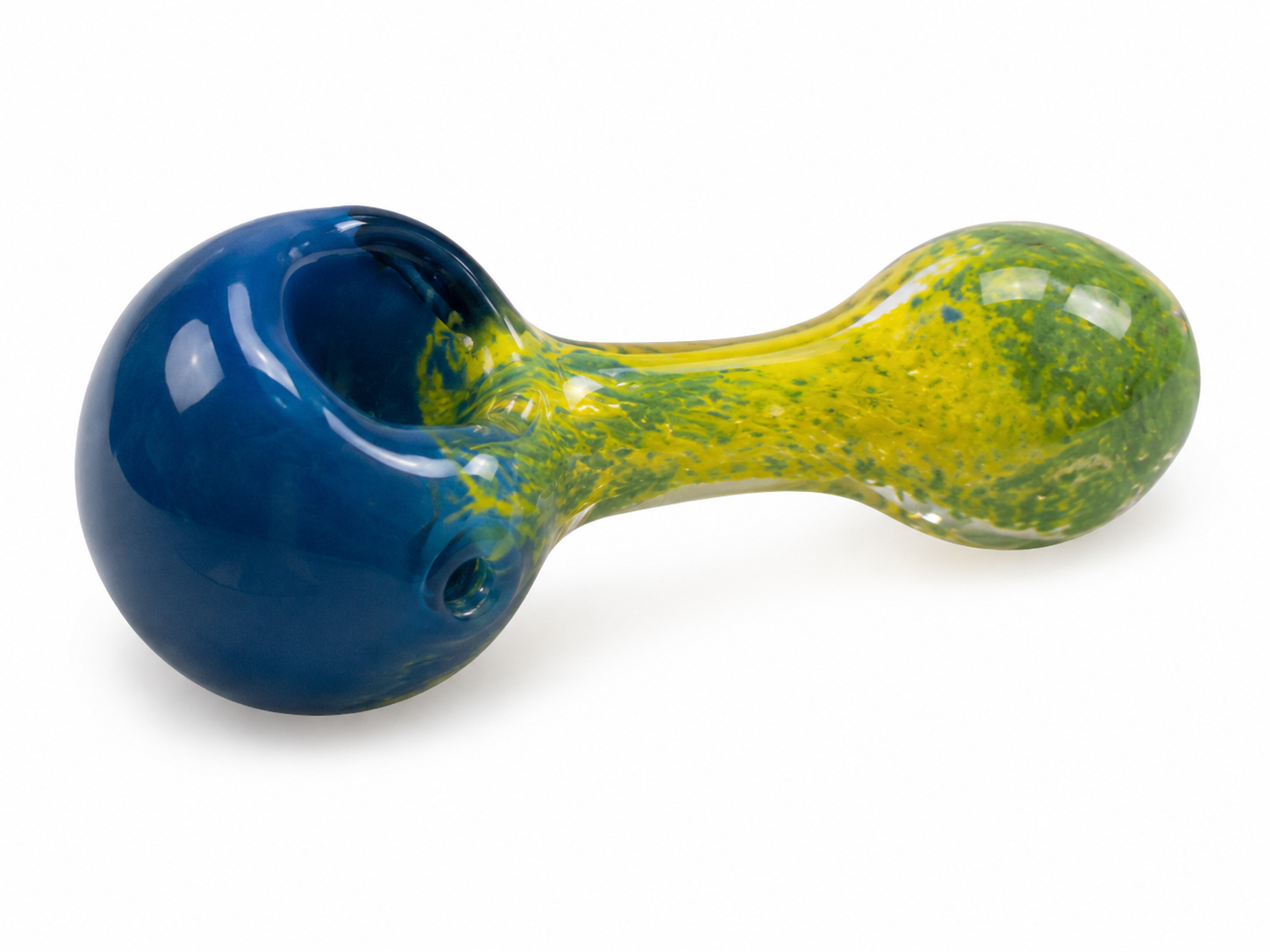 Blue & Green Glass Spoon Pipe