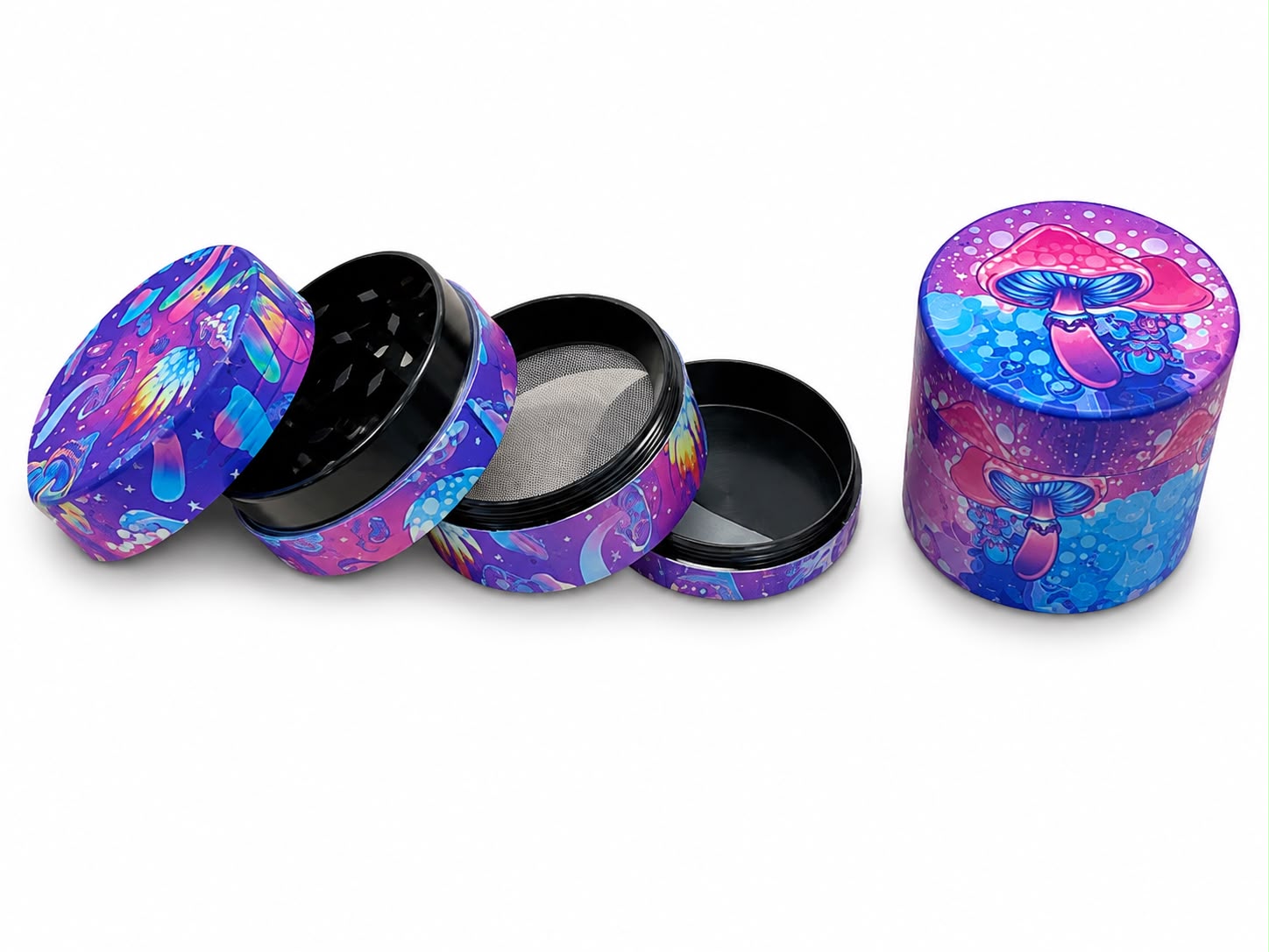 Pink Cap Mushroom 4-Piece Grinder