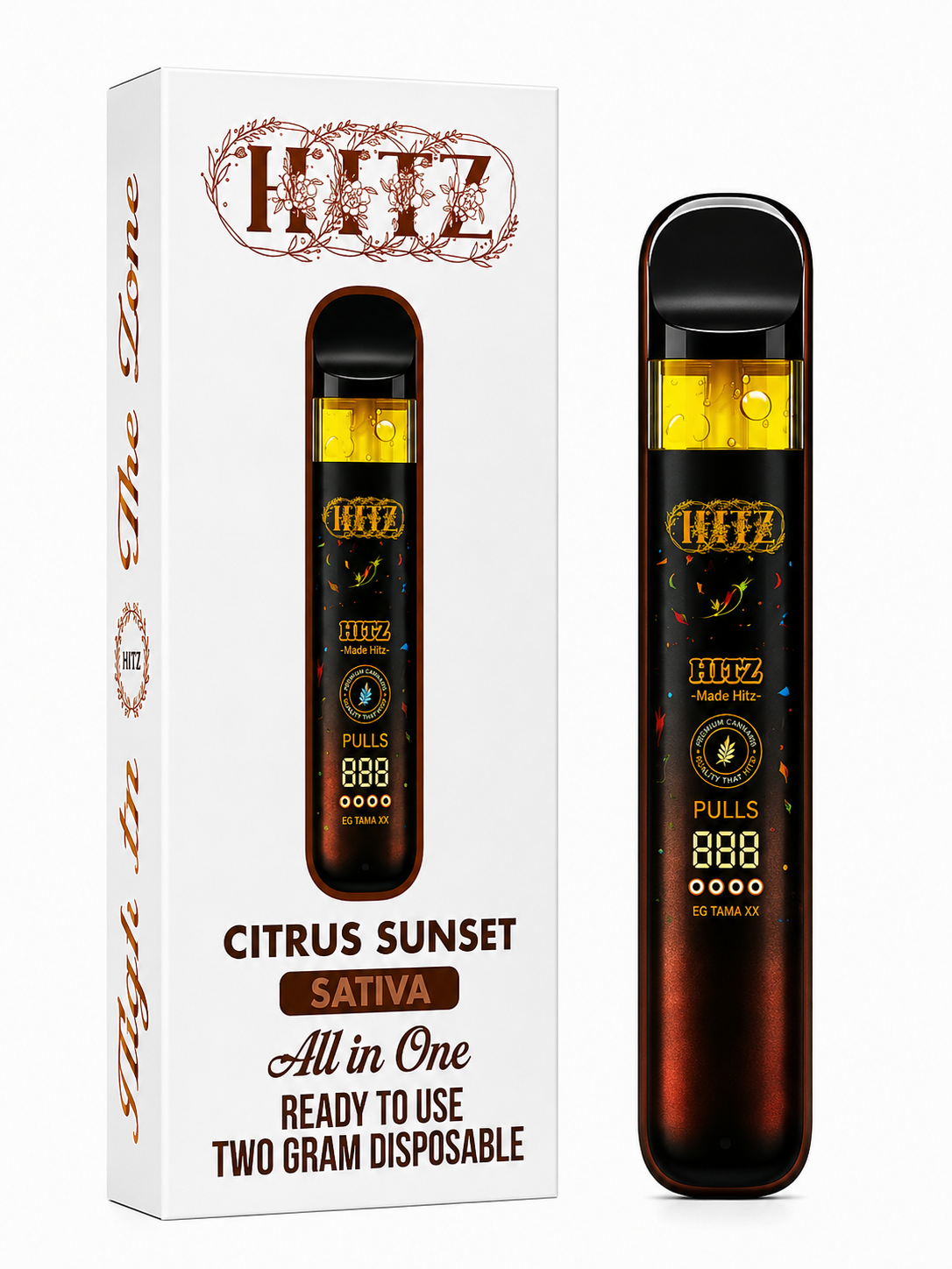 HITS | Citrus Sunset | Disposable All-In-One | Sativa | 2g