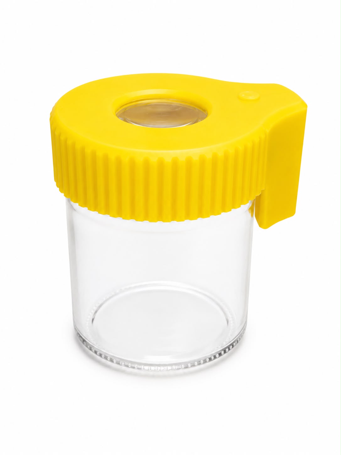 Yellow Magnify-Top Stash Jar