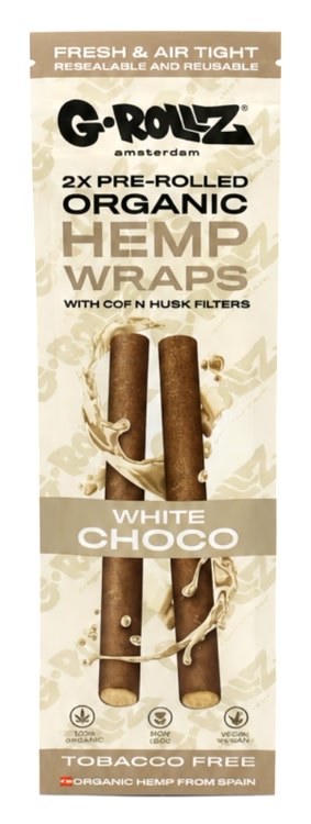 G-ROLLZ Organic Hemp Wraps White Choco - 2 Pack