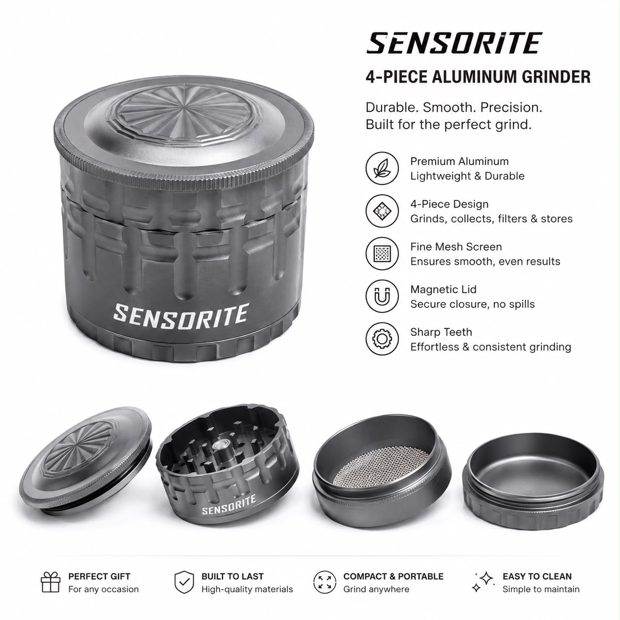 4-Piece Aluminum Grinder