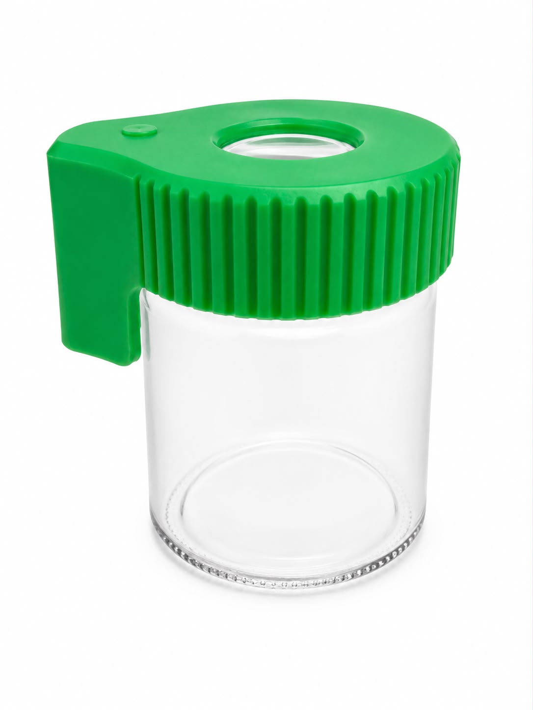Green Magnify-Top Stash Jar