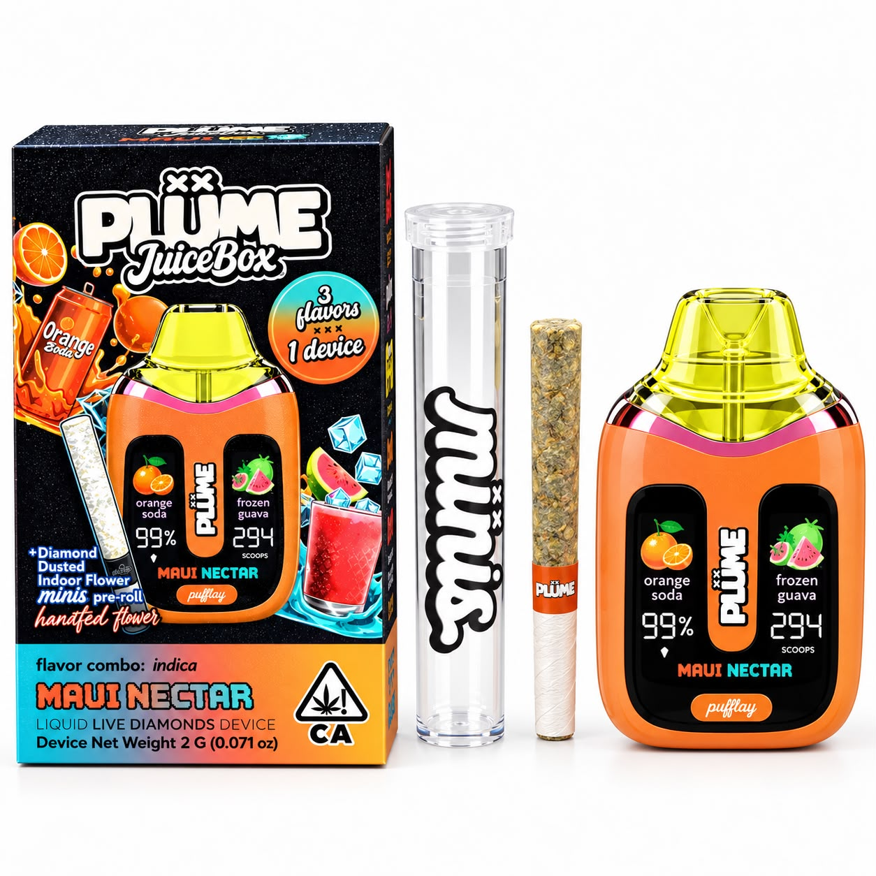 MAUI NECTAR (INDICA) [ ORANGE ZODA X BRAZILIAN FRUIT ] 2G DISPO