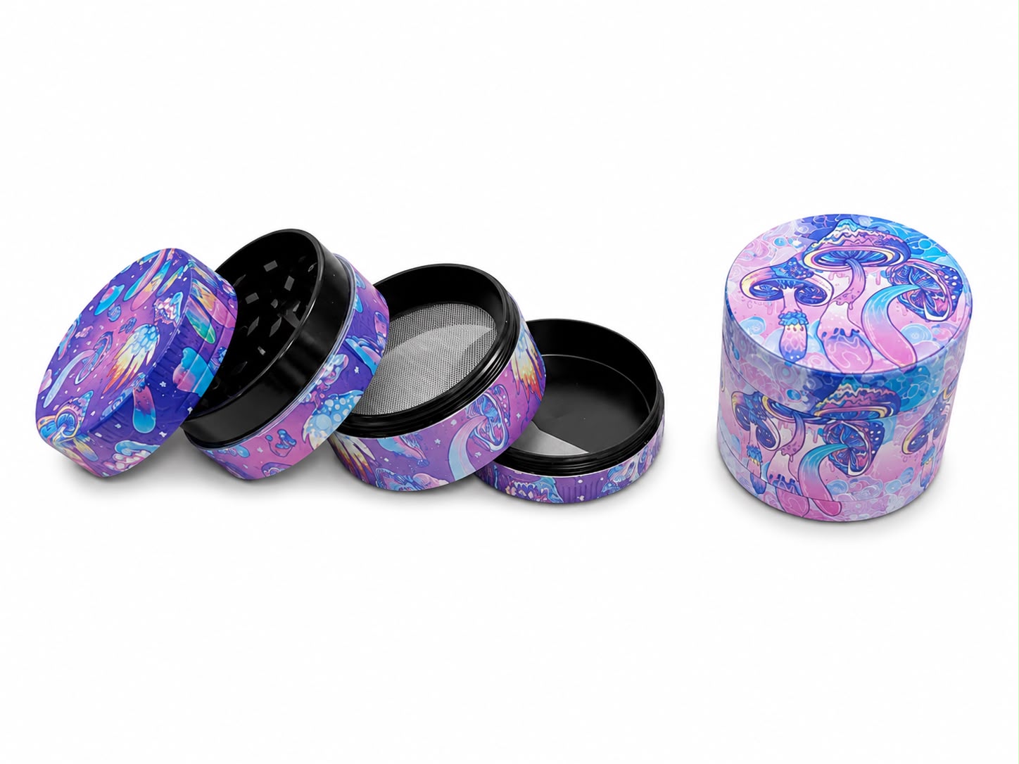 Pastel Shrooms 4-Piece Grinder